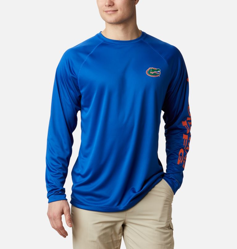 Columbia Mens Collegiate PFG Terminal Tackle Long Sleeve Shirt - Florida